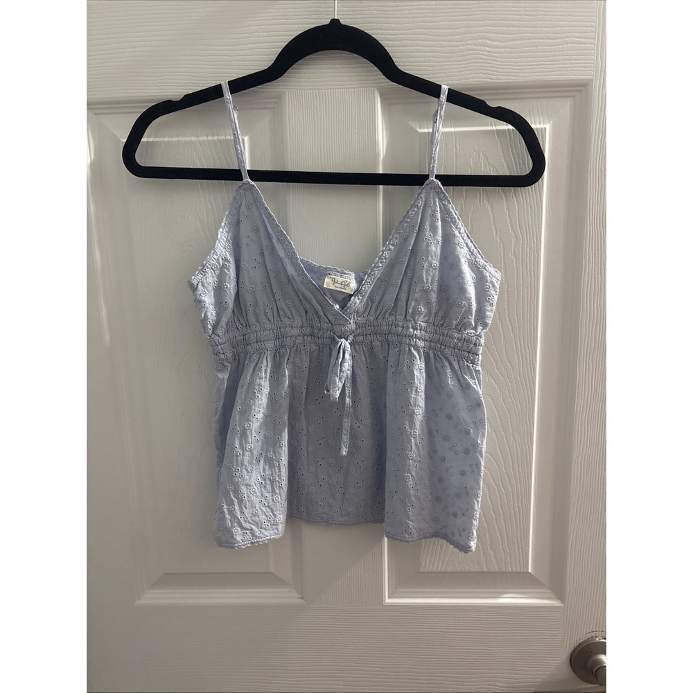 John Galt Boho Babydoll Eyelet Lace Top Size S Cottage Summer Feminine Festival